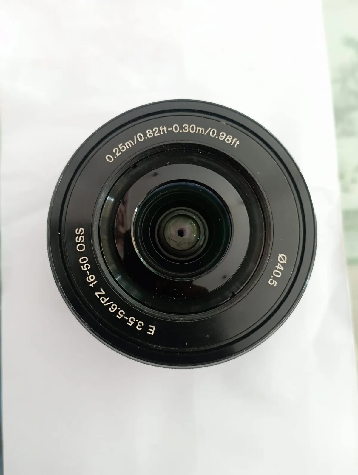 Front element of my Sony E PZ 16-50mm f/3.5-5.6 OSS lens